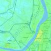 Howrah topographic map, elevation, terrain