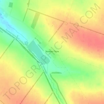 Zelene Pole topographic map, elevation, terrain
