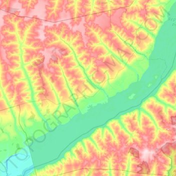 Anaurilândia topographic map, elevation, terrain