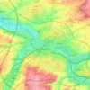 Amiens topographic map, elevation, terrain