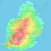 Isle Mauritius topographic map, elevation, terrain