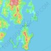 Bruny Island topographic map, elevation, terrain