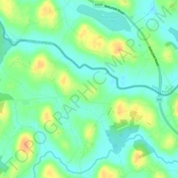 Drumgart topographic map, elevation, terrain