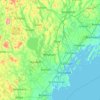 Cumberland County topographic map, elevation, terrain