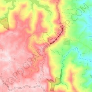 Balmoral Ridge topographic map, elevation, terrain