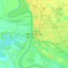 Baton Rouge topographic map, elevation, terrain