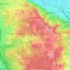 Berg en Dal topographic map, elevation, terrain