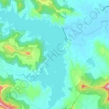 Pavana Lake topographic map, elevation, terrain