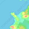 Palana topographic map, elevation, terrain