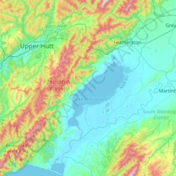 Featherston Community topographic map, elevation, terrain