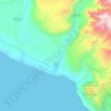 Yauca topographic map, elevation, terrain