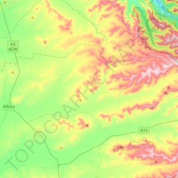 Goomburra topographic map, elevation, terrain