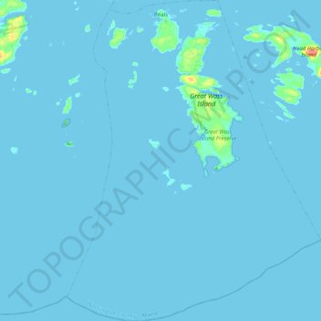Beals topographic map, elevation, terrain