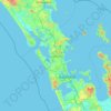 Auckland topographic map, elevation, terrain