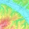 Pouillé topographic map, elevation, terrain