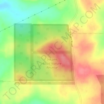 Inkpen Road Nature Reserve topographic map, elevation, terrain