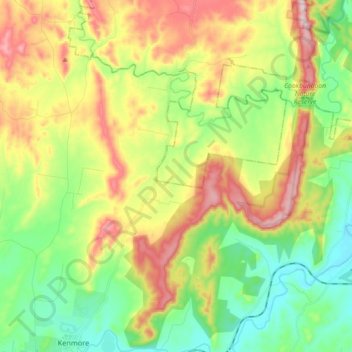 Tarlo topographic map, elevation, terrain