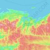 Pictou County topographic map, elevation, terrain