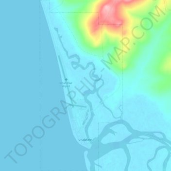 Unalakleet topographic map, elevation, terrain