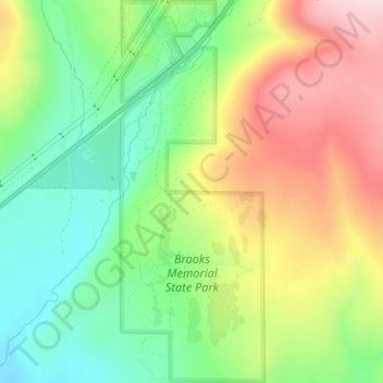 Brooks Memorial State Park topographic map, elevation, terrain