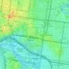 East Melbourne topographic map, elevation, terrain