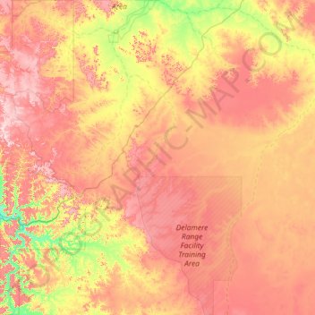 Delamere topographic map, elevation, terrain