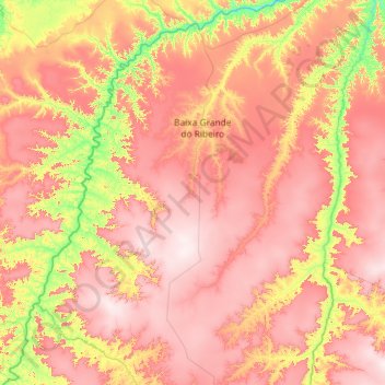 Ribeiro Gonçalves topographic map, elevation, terrain