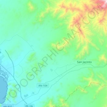 Nepeña topographic map, elevation, terrain