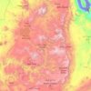 Amhara Region topographic map, elevation, terrain