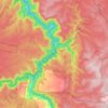 Touga topographic map, elevation, terrain