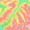 Davos topographic map, elevation, terrain