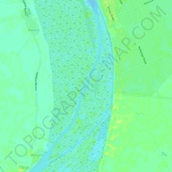 White Nile topographic map, elevation, terrain