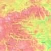 Óblast de Moscú topographic map, elevation, terrain