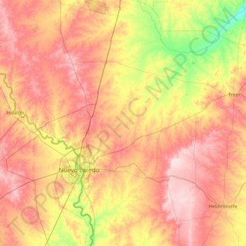 Webb County topographic map, elevation, terrain