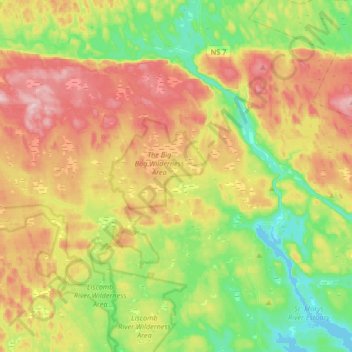 Glenelg topographic map, elevation, terrain
