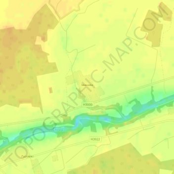 Иваново topographic map, elevation, terrain