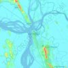 Mawlamyine topographic map, elevation, terrain