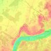 Kulvos seniūnija topographic map, elevation, terrain