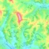 Yssandon topographic map, elevation, terrain