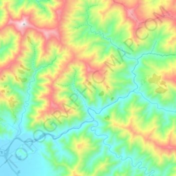 la Tontouta topographic map, elevation, terrain