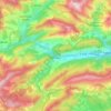 Entrevaux topographic map, elevation, terrain