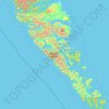 Moresby Island topographic map, elevation, terrain