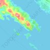 Općina Tkon topographic map, elevation, terrain