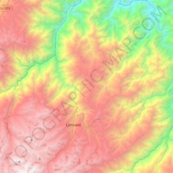 Phara topographic map, elevation, terrain