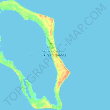 Green Islands topographic map, elevation, terrain