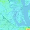 Throsby Creek topographic map, elevation, terrain