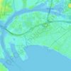 Port Melbourne topographic map, elevation, terrain