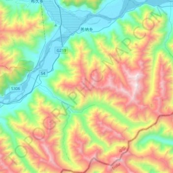 Qanag topographic map, elevation, terrain