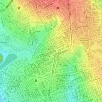 Kamalondo topographic map, elevation, terrain