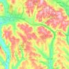 Town of Caroline topographic map, elevation, terrain